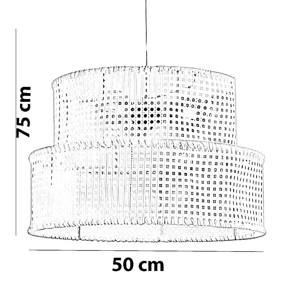 نجفة راتان، 50*75 سم