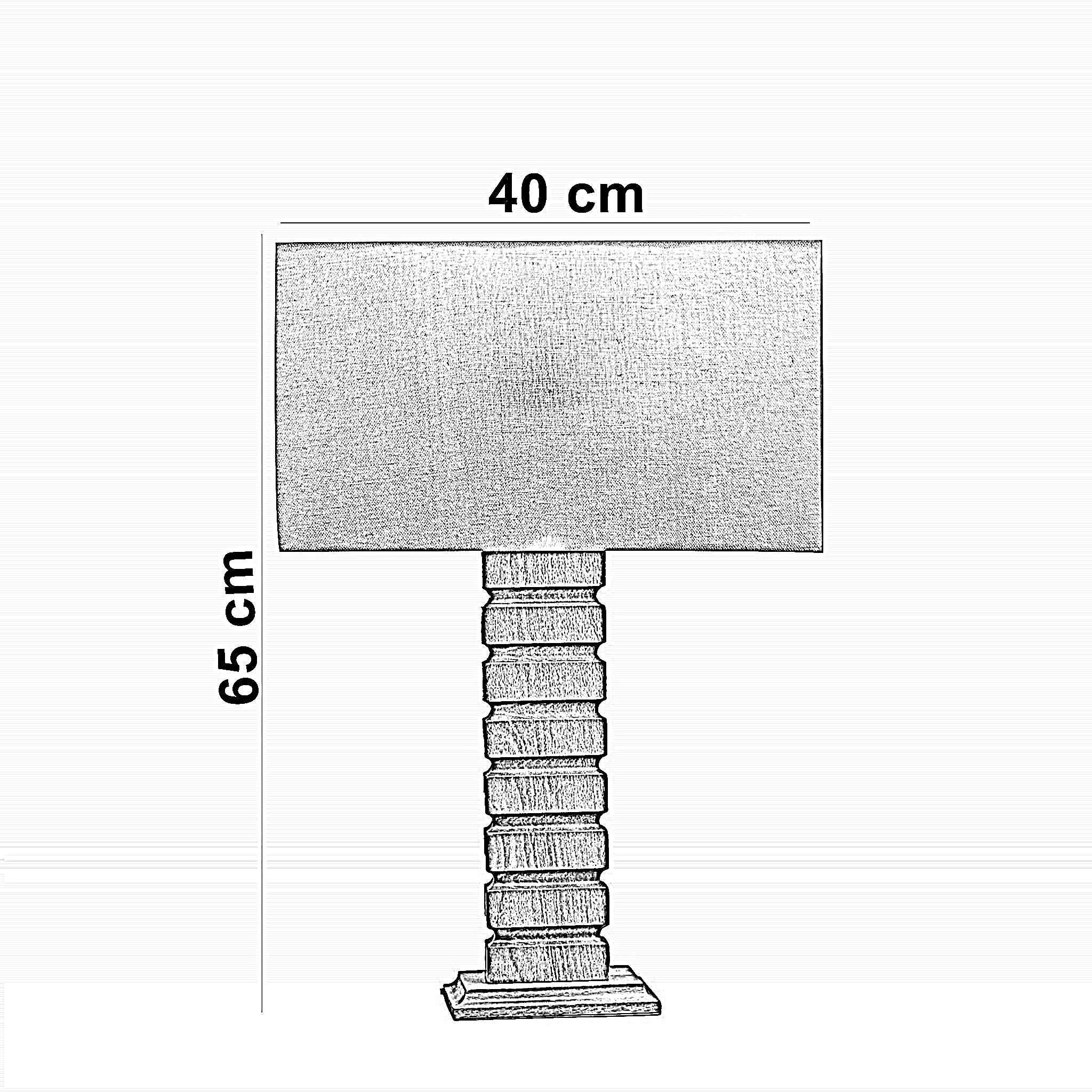 أباجورة خشب زان، 40*65 سم