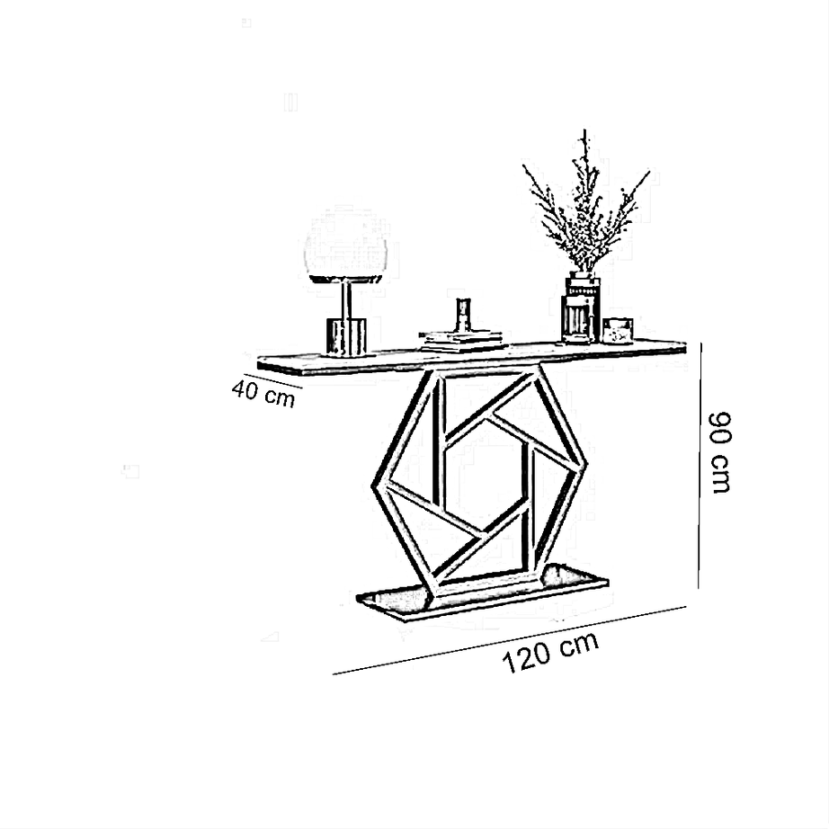 كونسول معدن، 120*40*90 سم