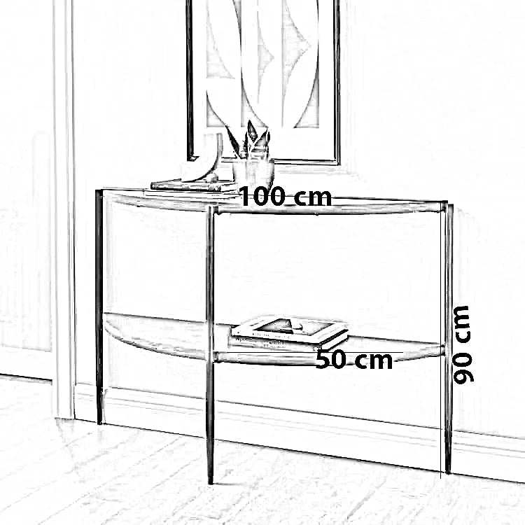 كونسول خشب ام دي اف وستيل، 100*50*90 سم