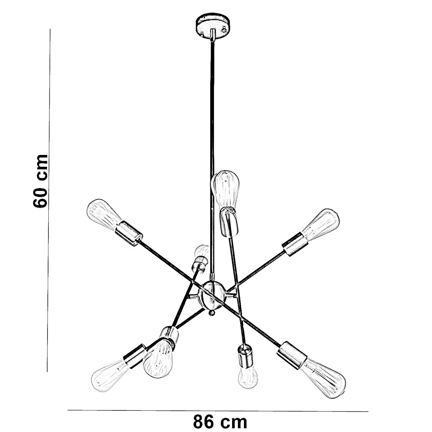 نجفة معدن، 86*60 سم