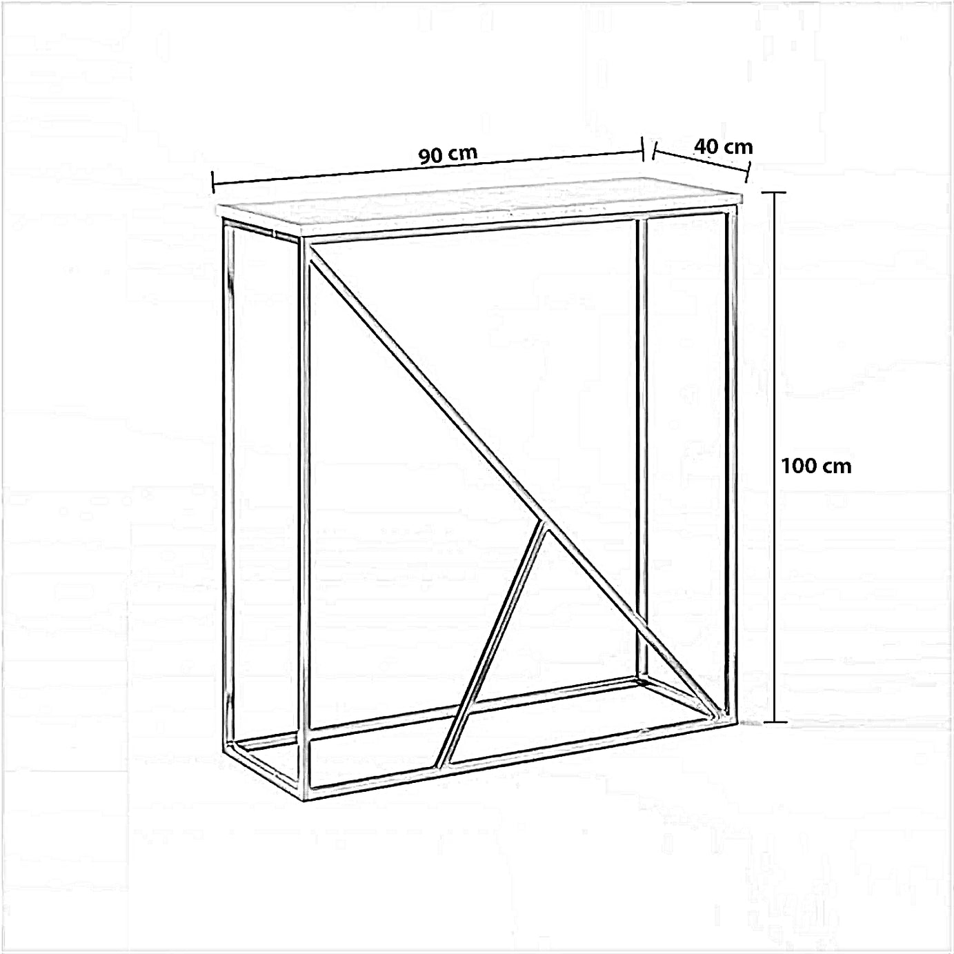 كونسول معدن، 90*40*100 سم