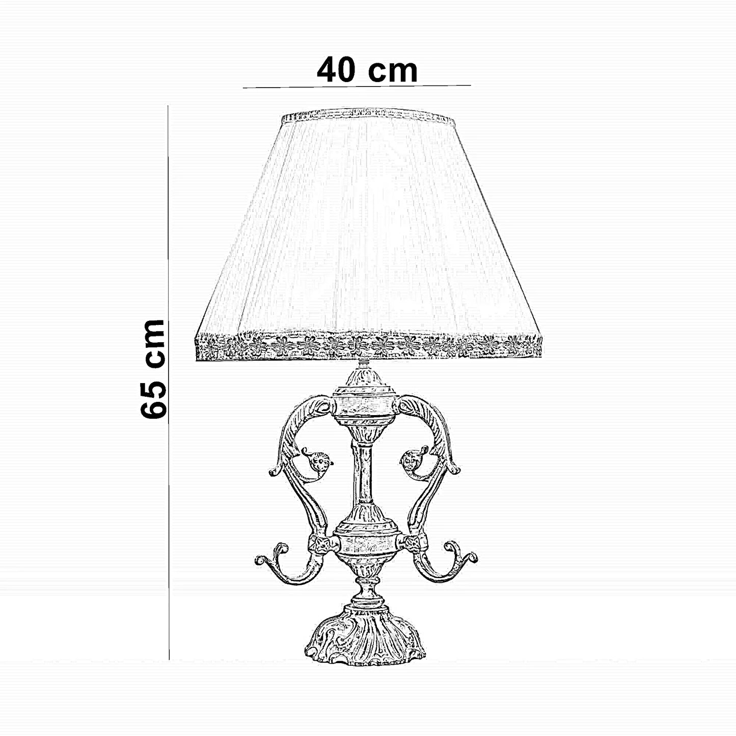 أباجورة ألمنيوم، 40*65 سم