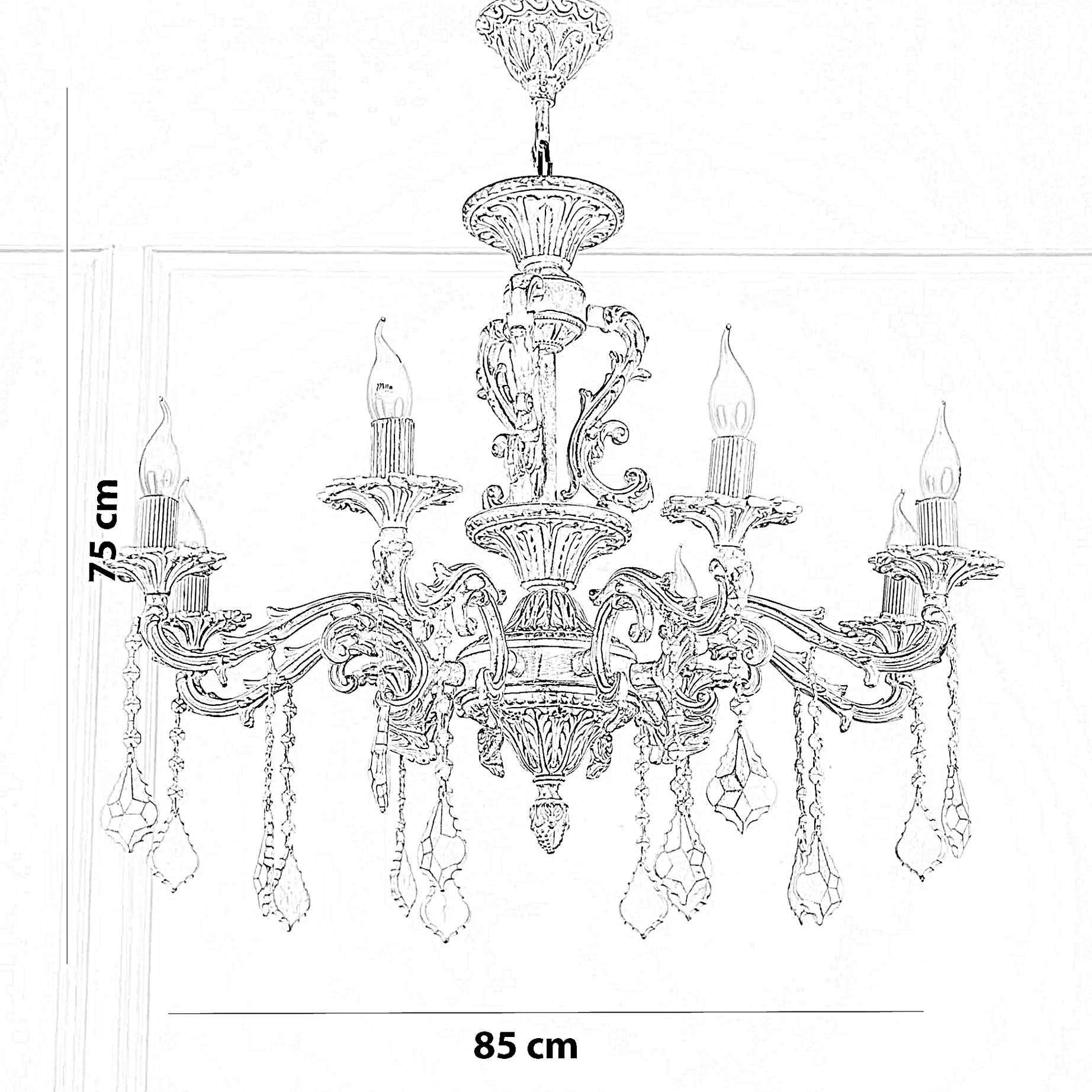 نجفة ألمنيوم، 85*75 سم