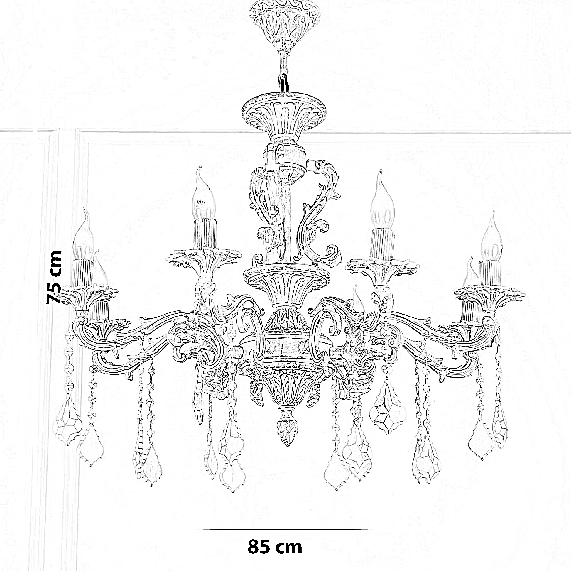 نجفة ألمنيوم، 85*75 سم