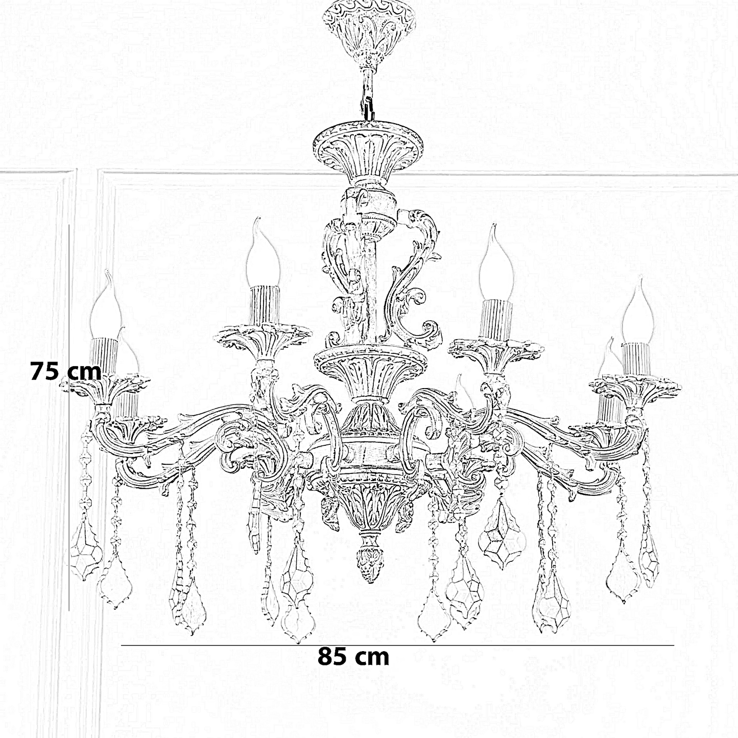 نجفة ألمنيوم، 85*75 سم