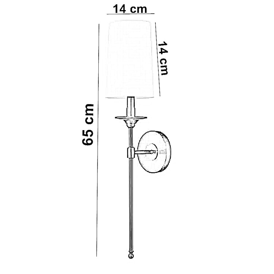 أبليك حائط معدن، 14*65 سم