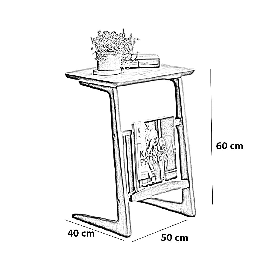 ترابيزة جانبية خشب كونتر وموسكي، 50*40*60 سم