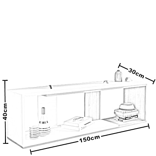 ترابيزة تليفزيون ام دي اف، 150*30*40 سم