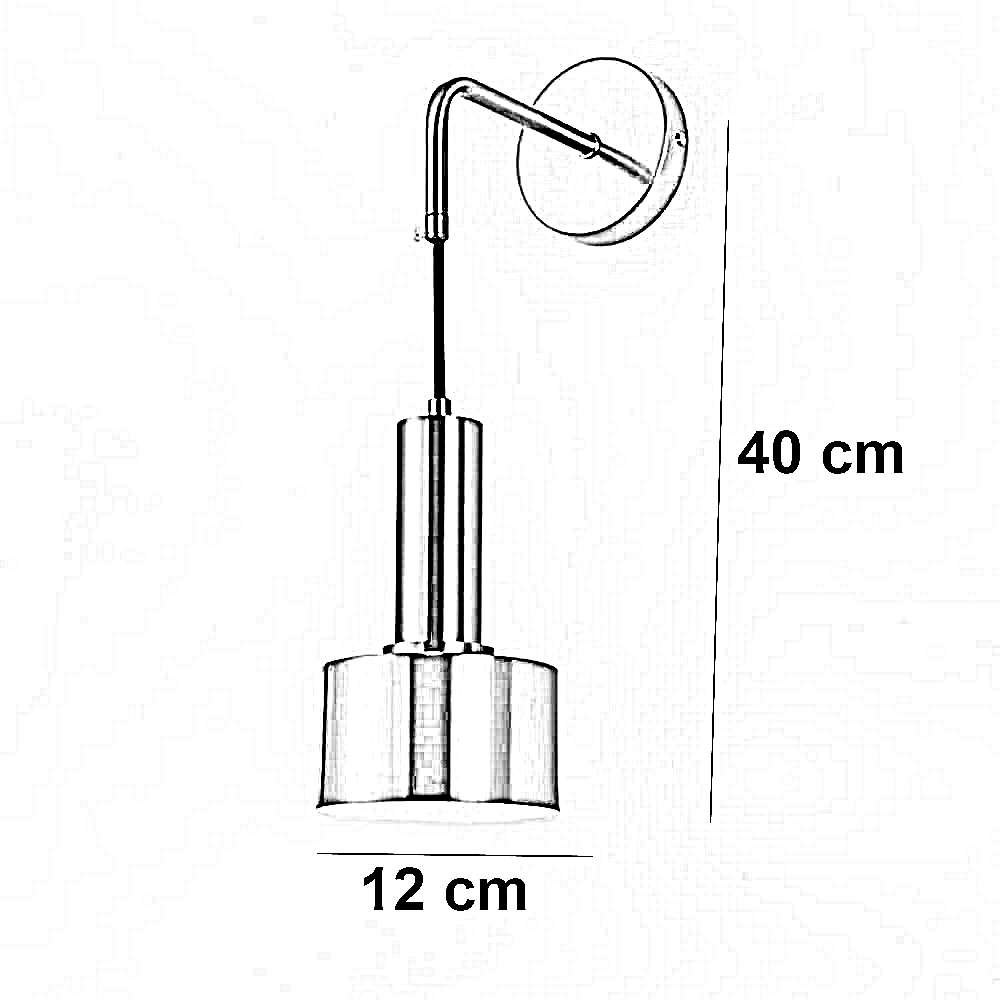 أبليك معدن، 12*40 سم - ذهبي