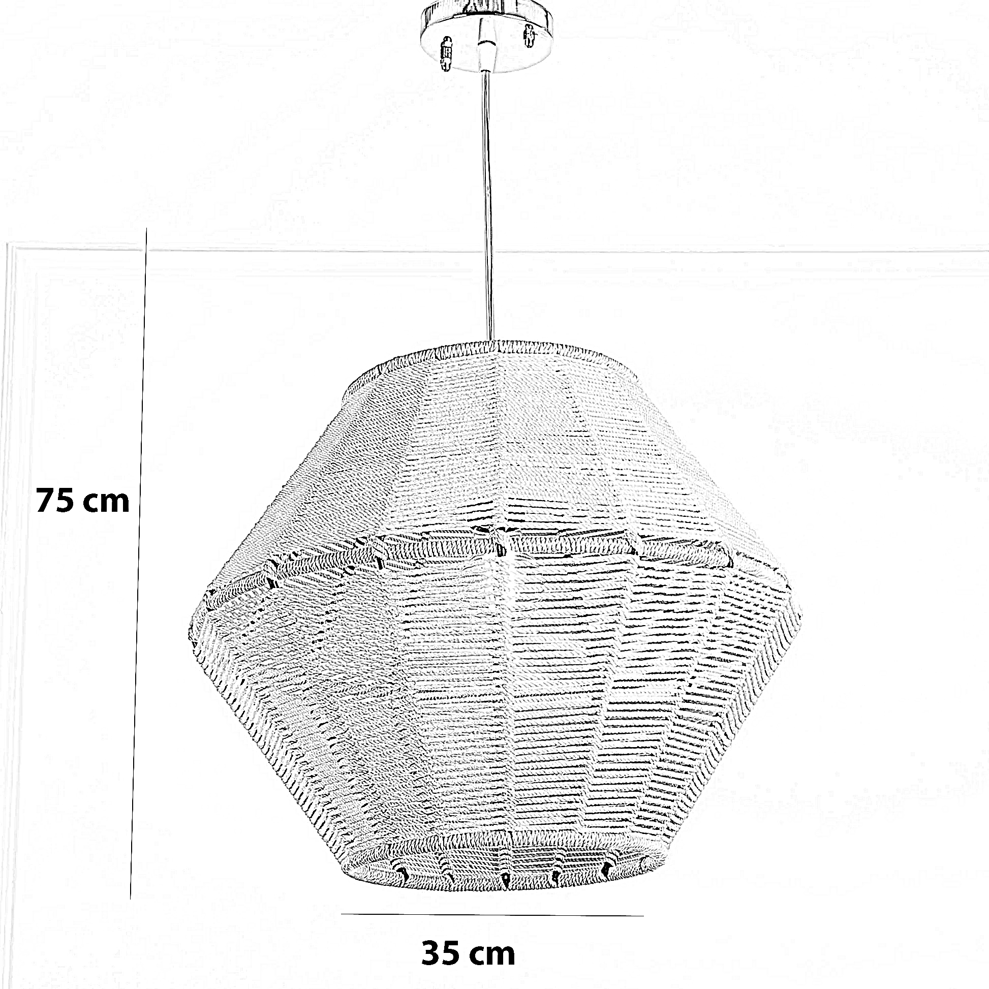 نجفة قماش، 35*75 سم