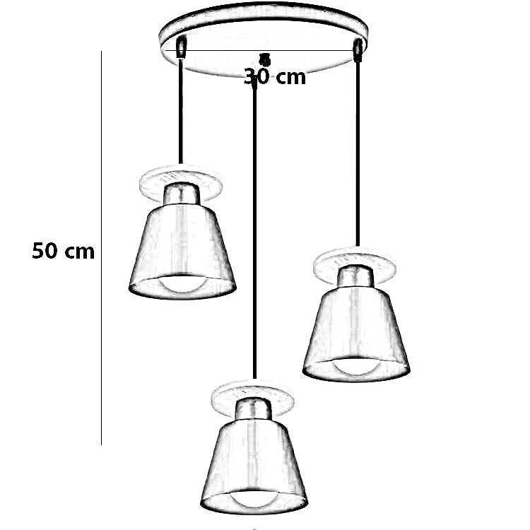 نجفة الومنيوم، 30*50 سم