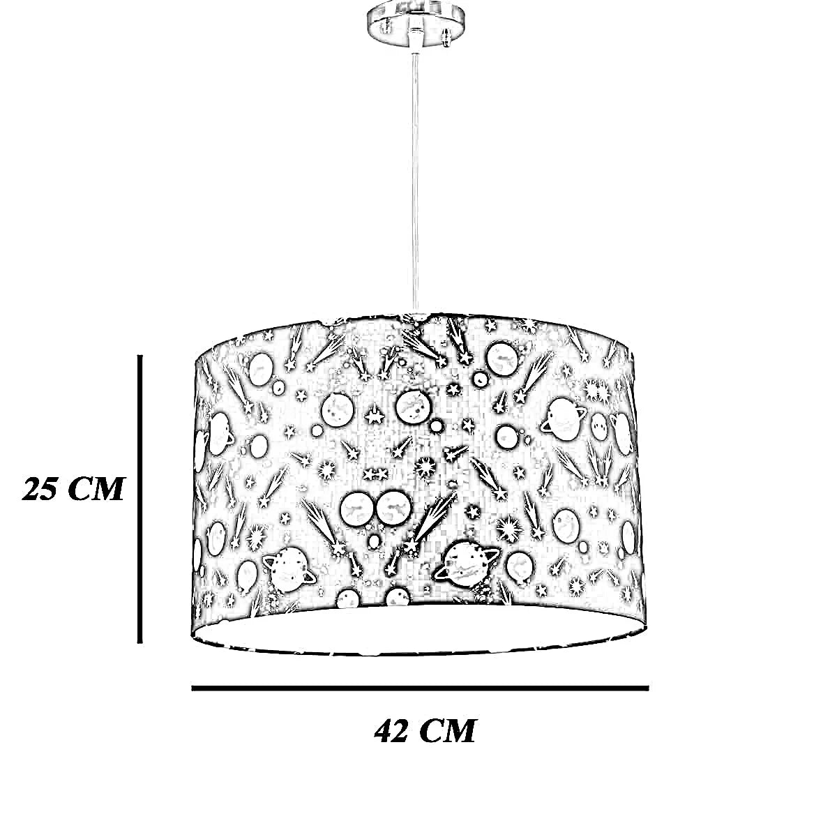 نجفة قماش، 42*25 سم