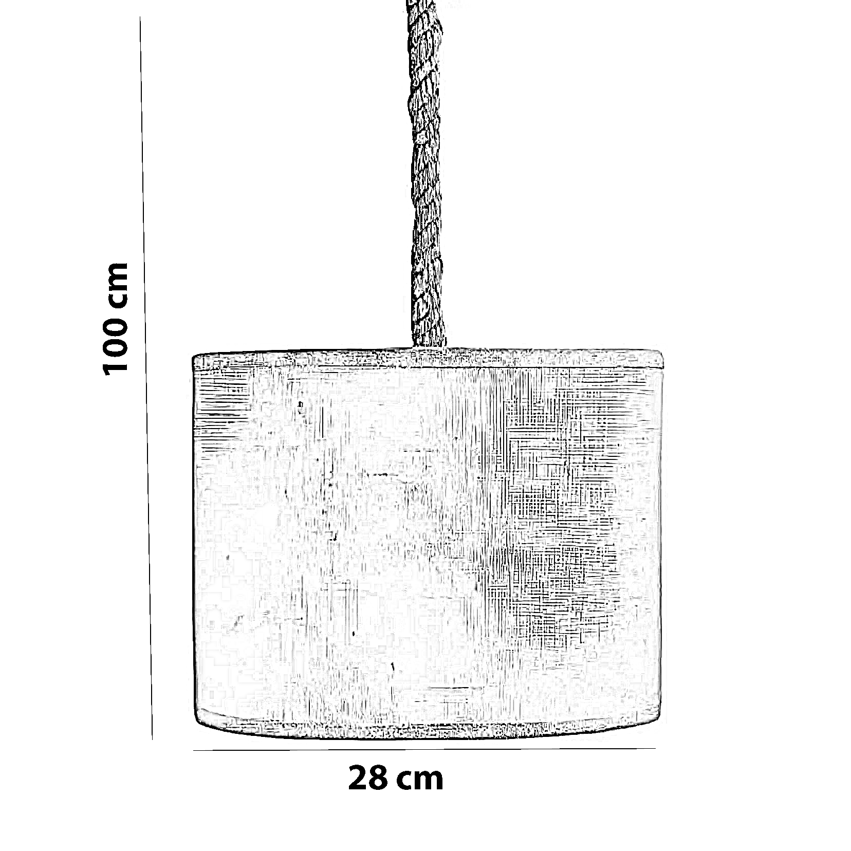 نجفة قماش، 28*100 سم