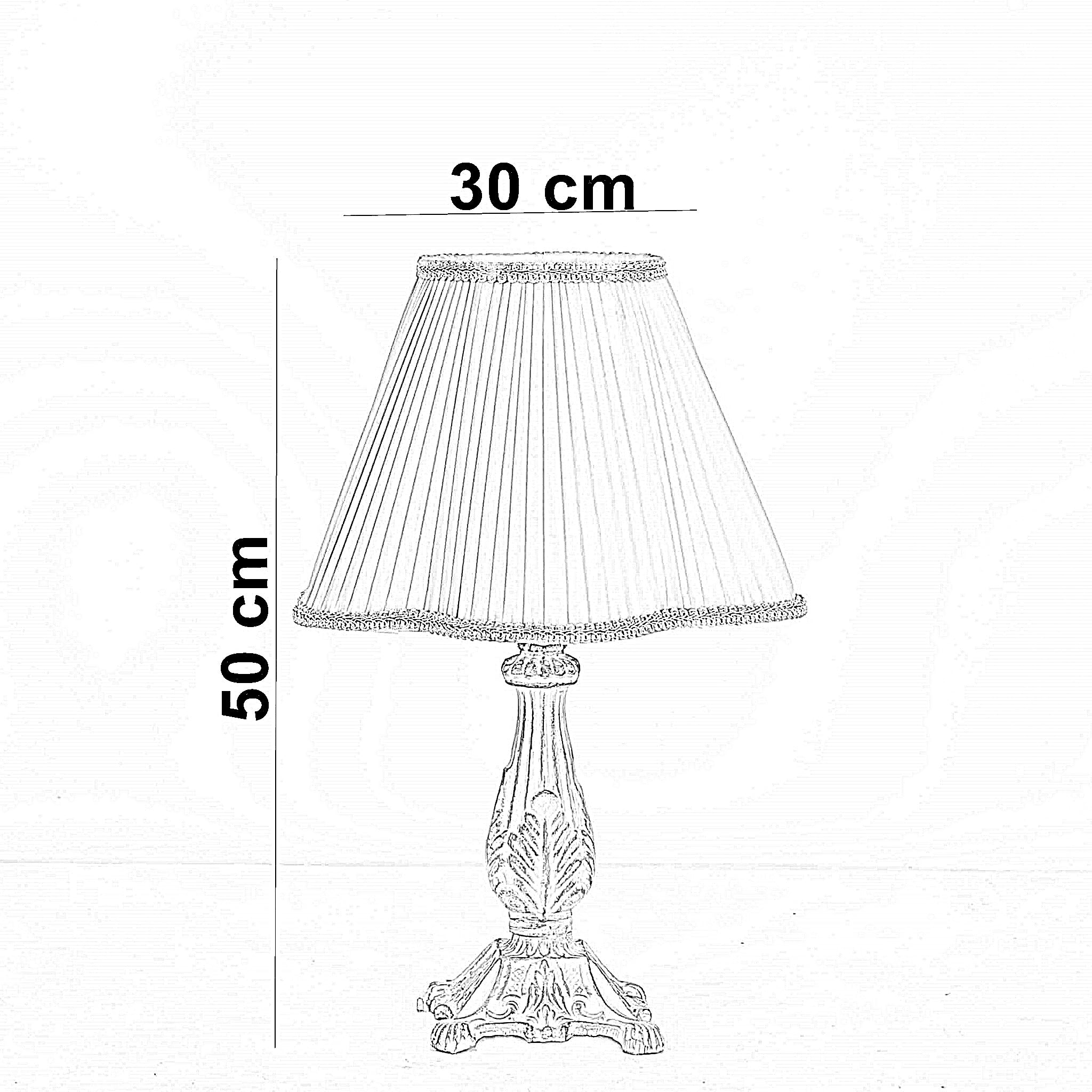 أباجورة ألمنيوم، 30*50 سم