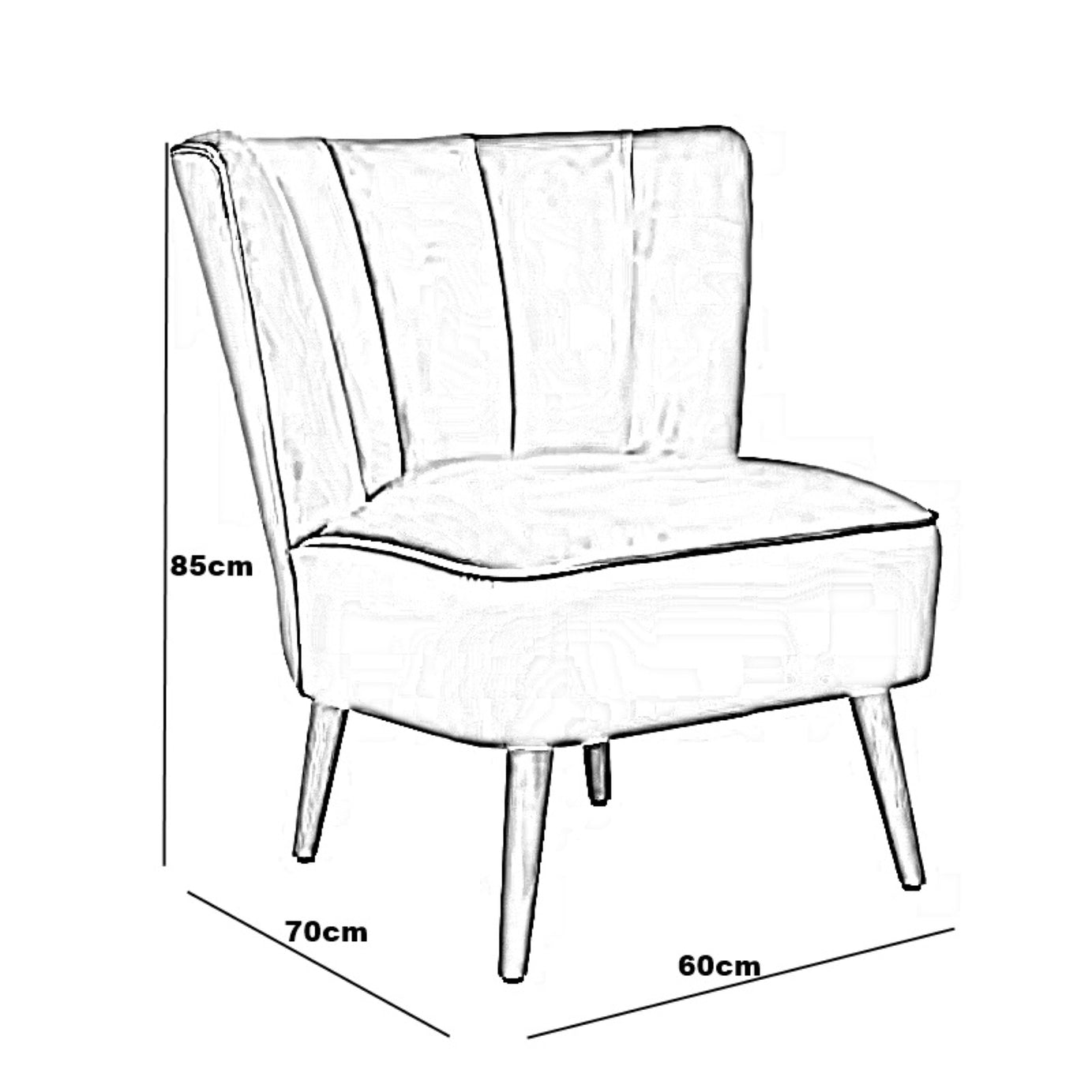 كرسي خشب زان أحمر 60*70*85 سم - KAR3