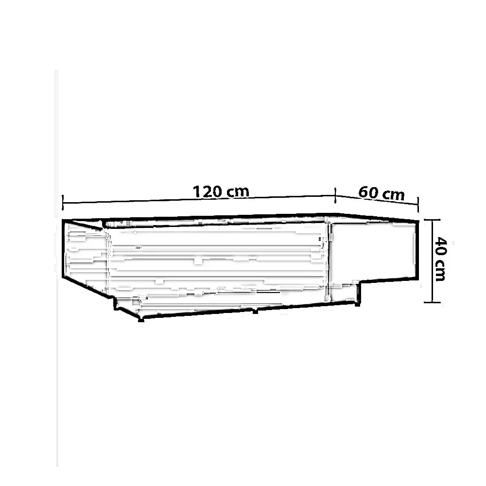 ترابيزة قهوة ام دي اف، 120*60*40 سم