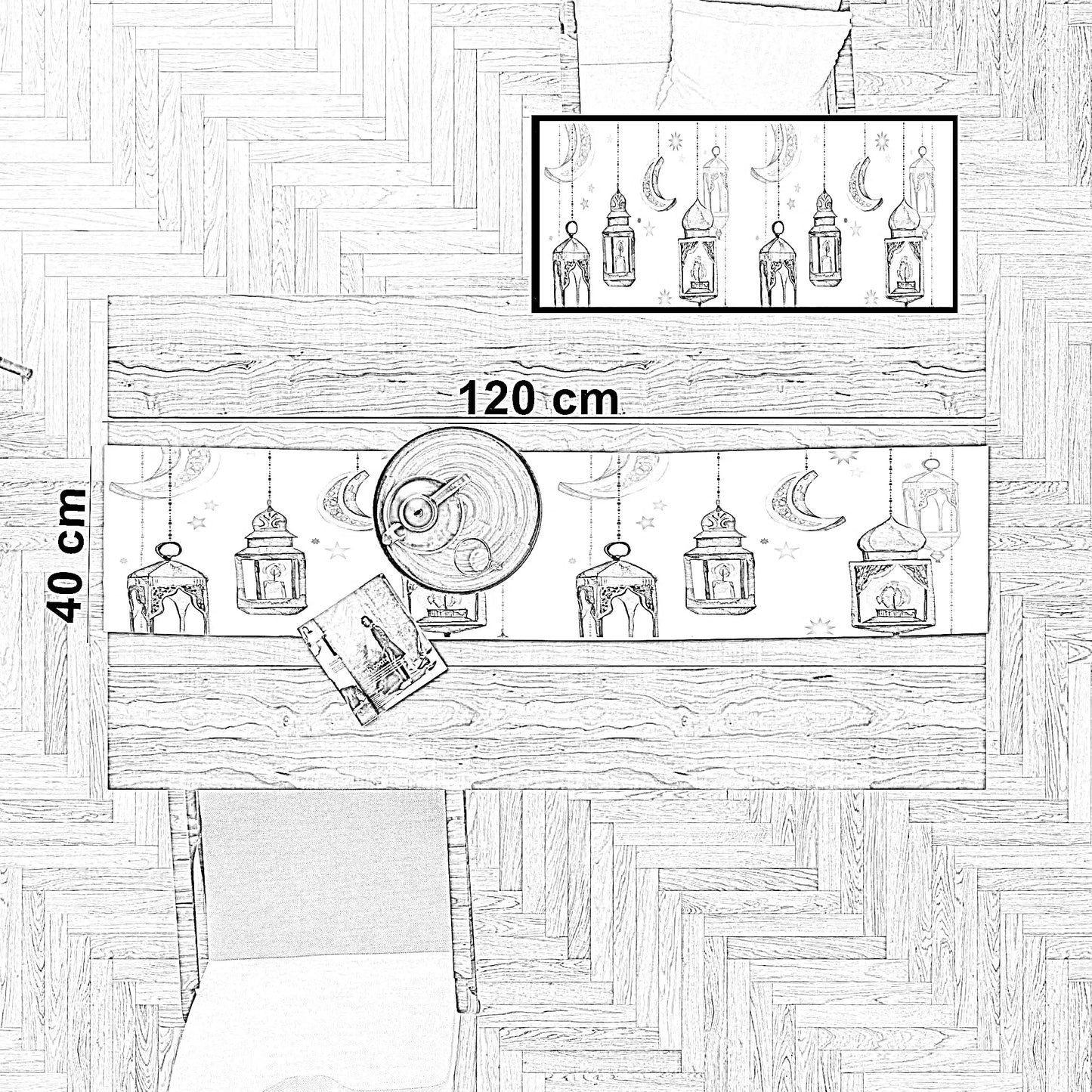 رانر رمضان بوليستر، 40*120 سم