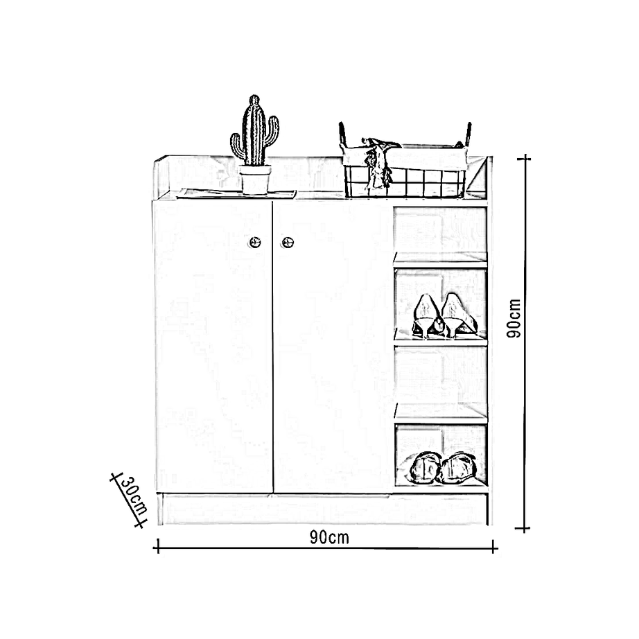 جزامة خشب ام دي اف، 100*35*110 سم