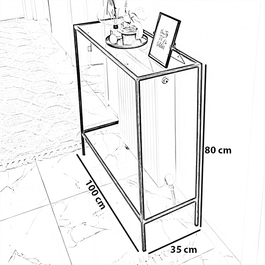 كونسول معدن، 100*35*80 سم