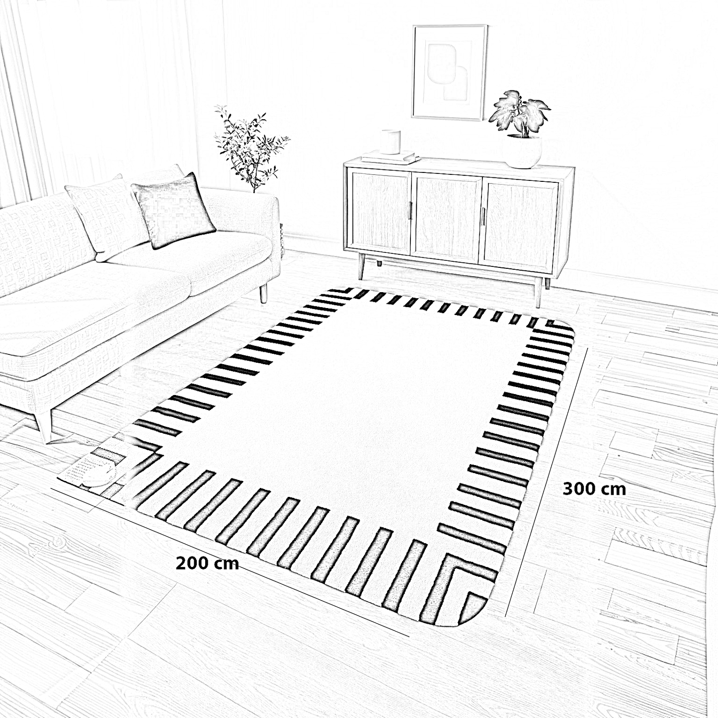 سجادة قطن و حرير، 200*300 سم