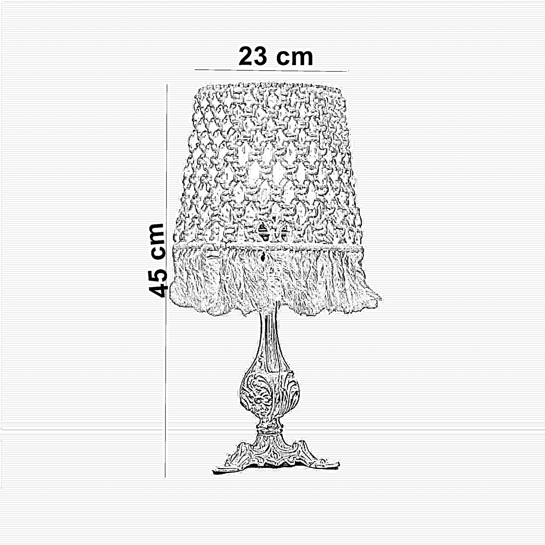 أباجورة ألمنيوم، 23*45 سم