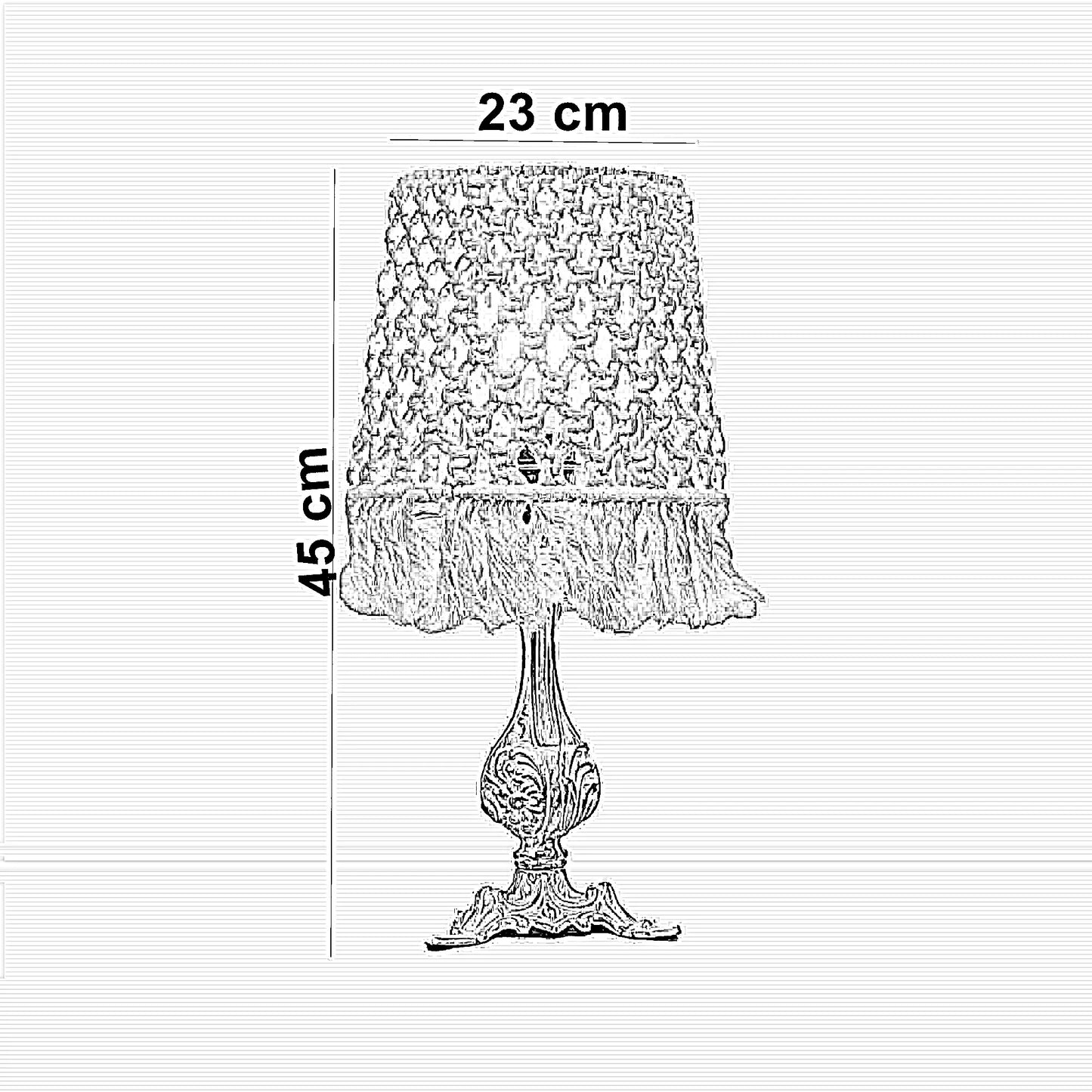 أباجورة ألمنيوم، 23*45 سم