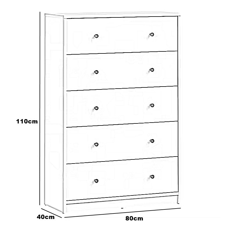 وحدة تخزين ، خشب ام دي اف، 80*40*110 سم