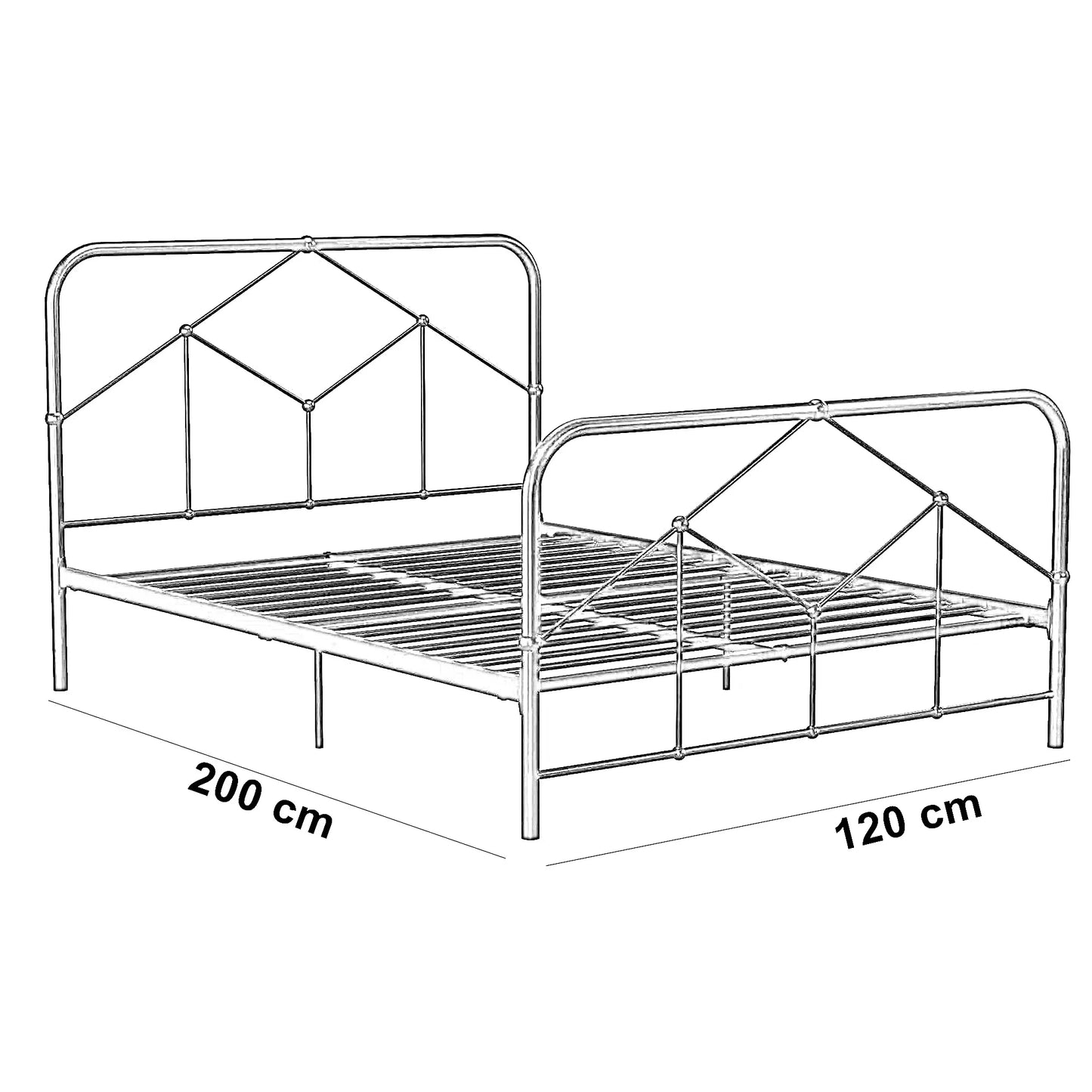 سرير معدن، 120*200 سم