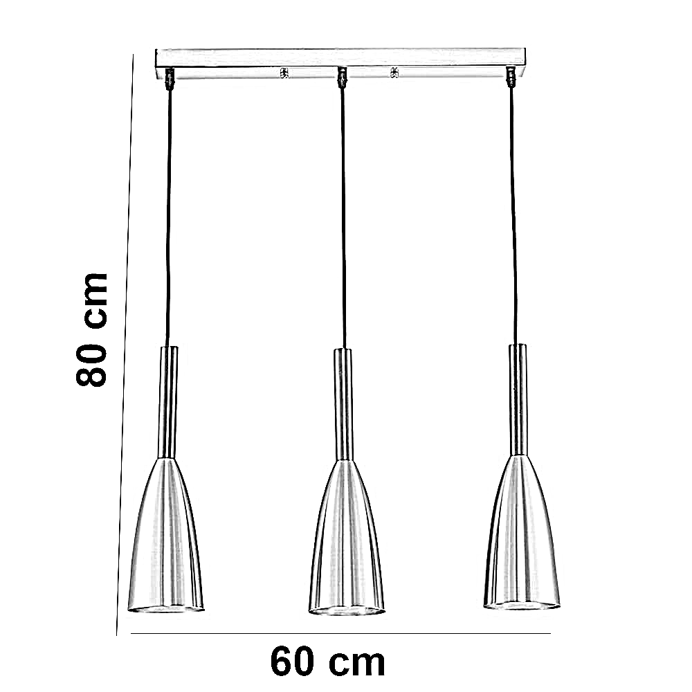 نجفة معدن، 60*80 سم - ذهبي