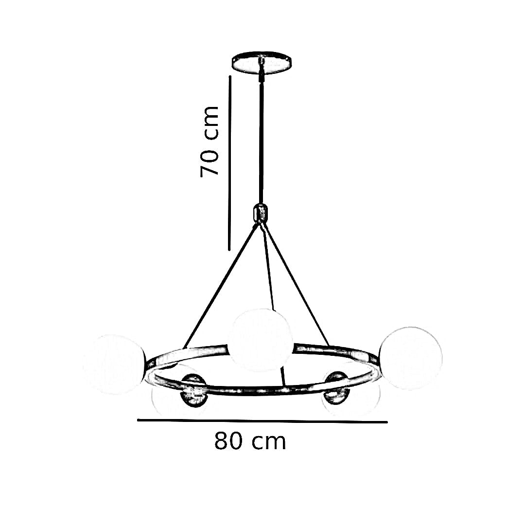 نجفة ستيل و زجاج، 80*70 سم