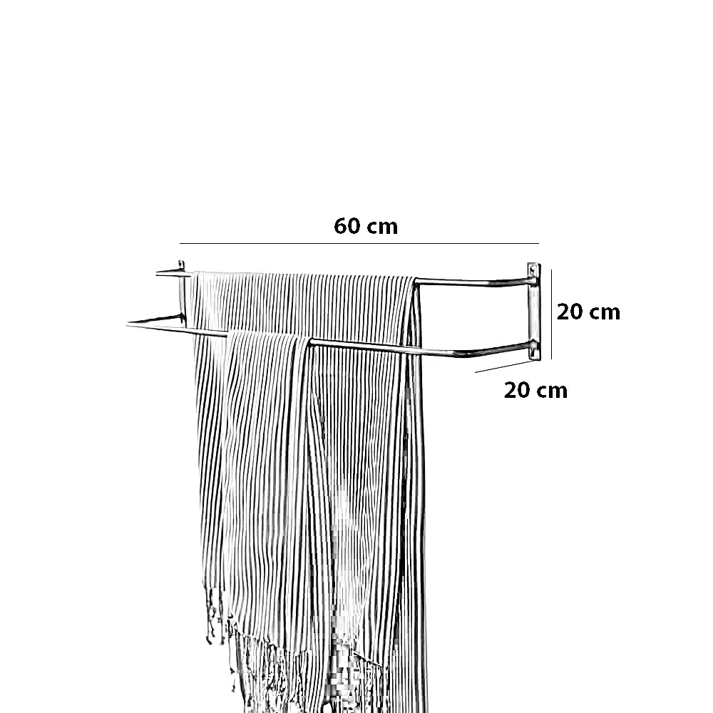 حامل مناشف ستيل، 60*20*20 سم