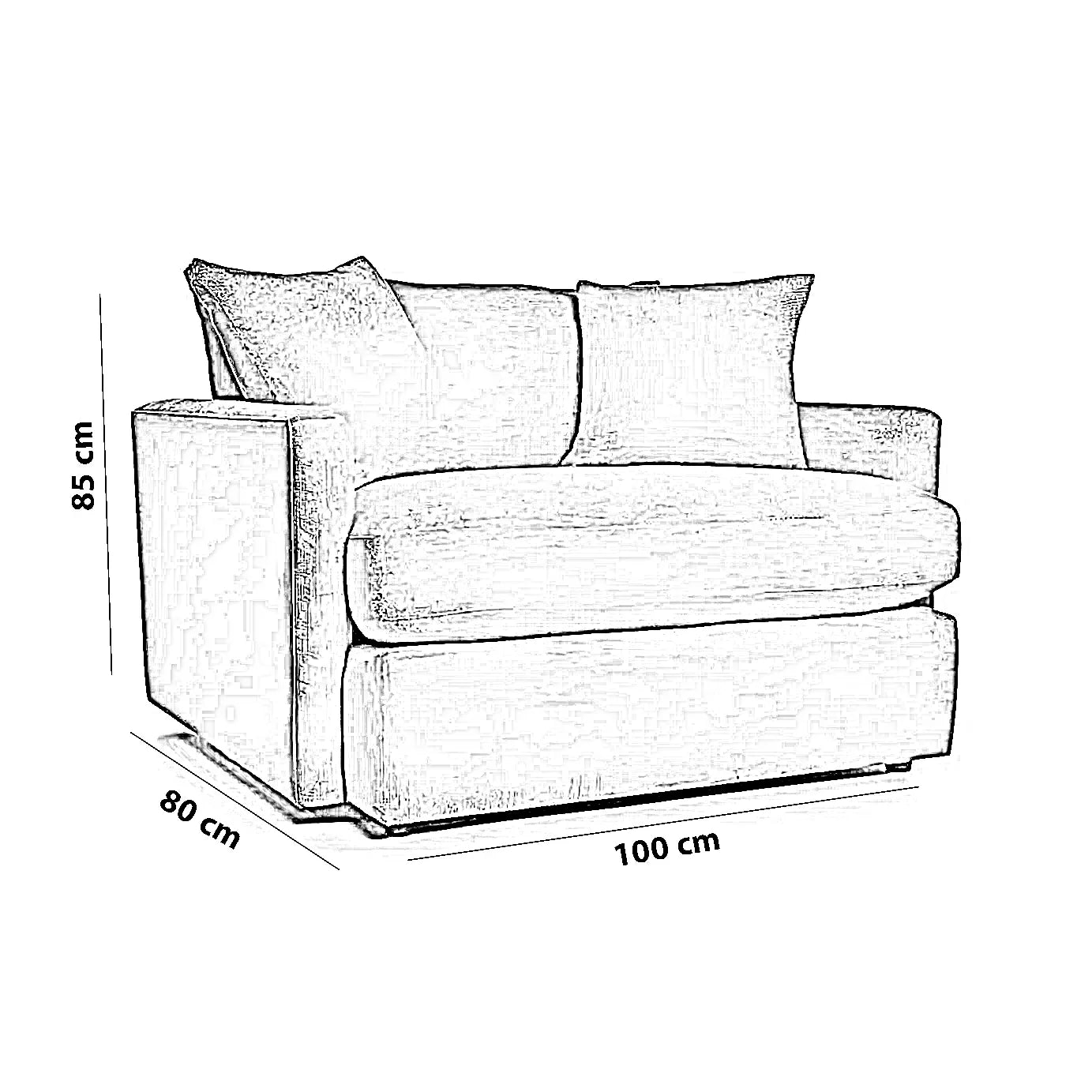 كرسي خشب زان، 100*80*85 سم