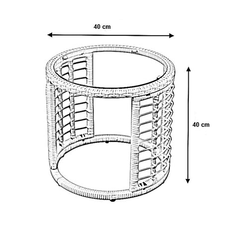 طقم خارجي ستيل و راتان، 3 قطع