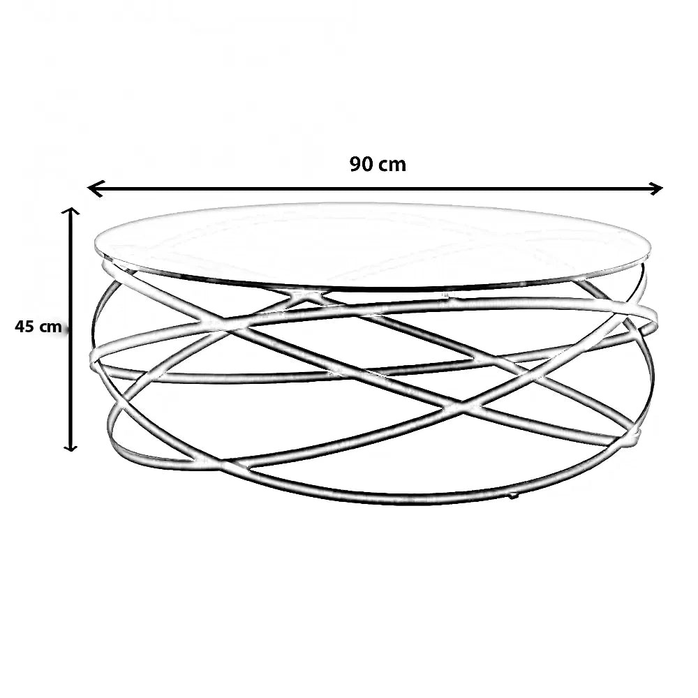 ترابيزة قهوة ستيل، 90*90*45 سم