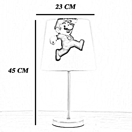 أباجورة أطفال معدن، 23*45 سم