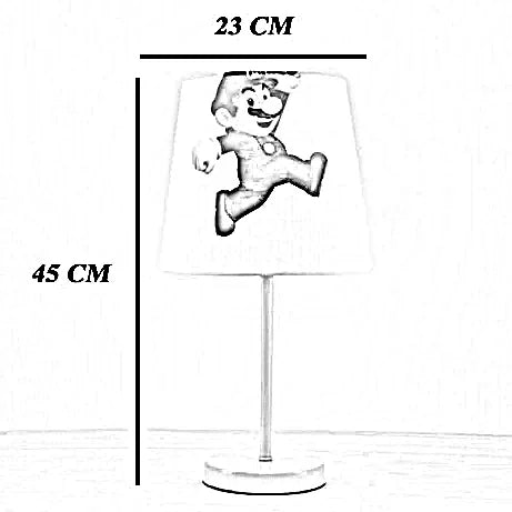 أباجورة أطفال معدن، 23*45 سم