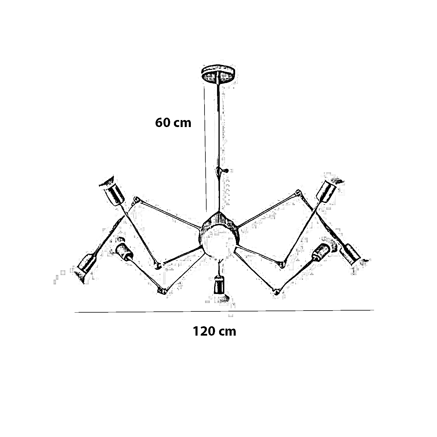 نجفة معدن، 120*60 سم