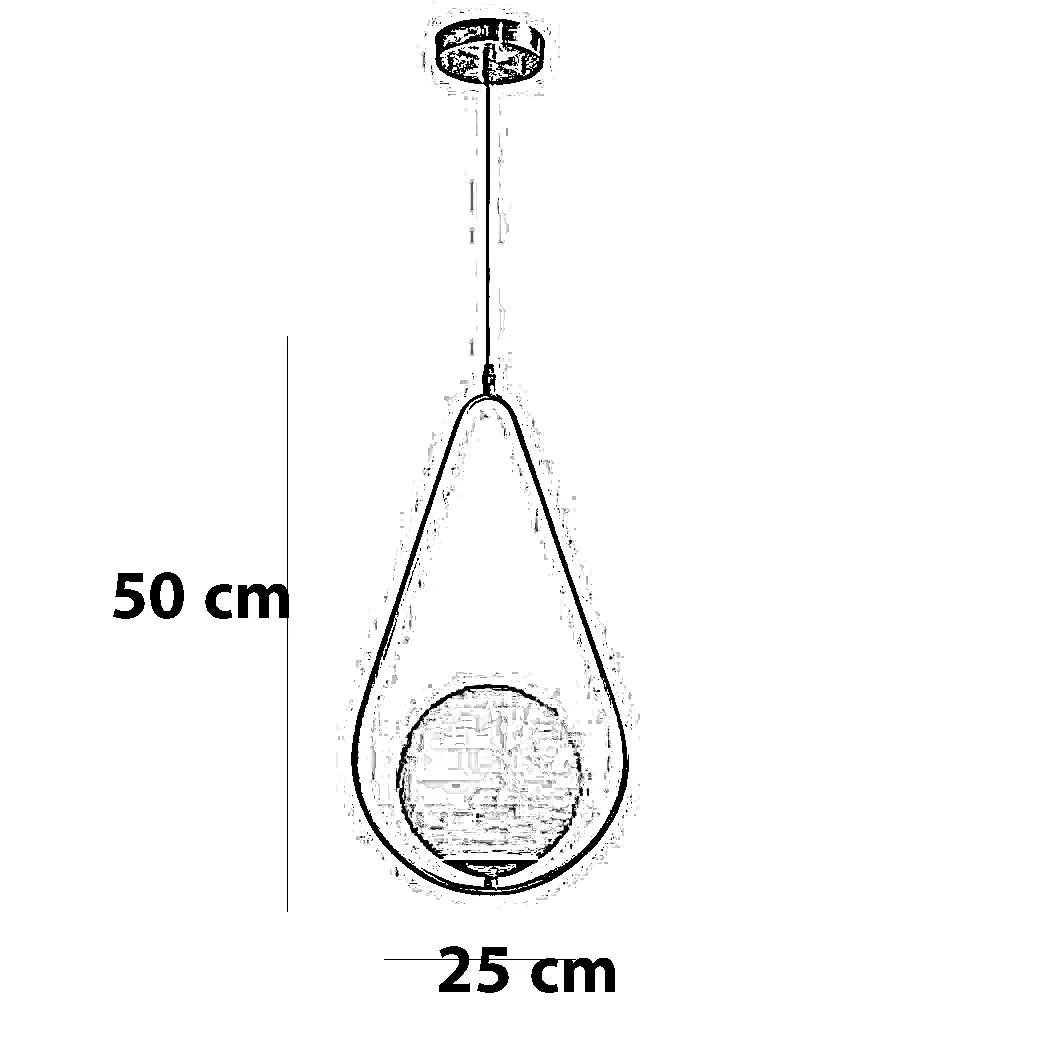 نجفة ستيل و زجاج، 25*50 سم
