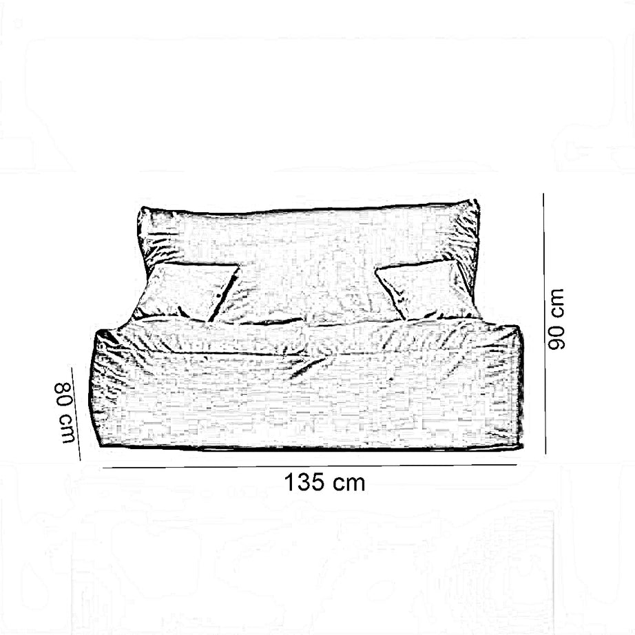 بين باج جلد، 135*80*90 سم - بني