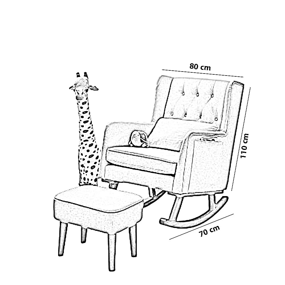 كرسي استرخاء خشب زان، 80*70*110 سم