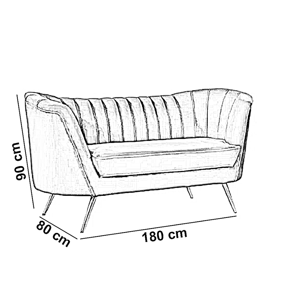 كنبة خشب زان أحمر، 180*80*90 سم