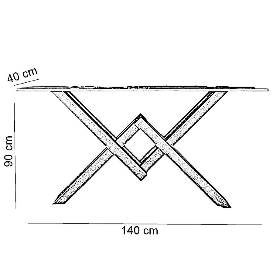 كونسول معدن، 140*40*90 سم
