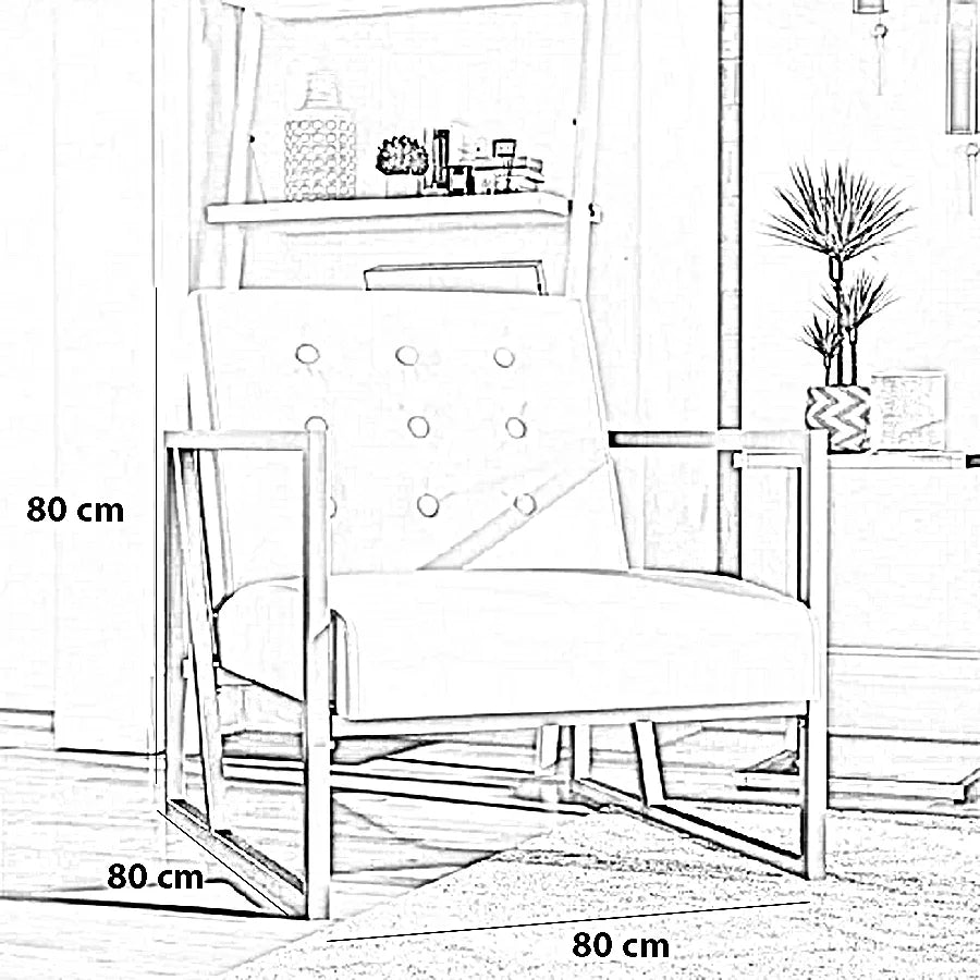 كرسي استرخاء معدن، 80*80*80 سم