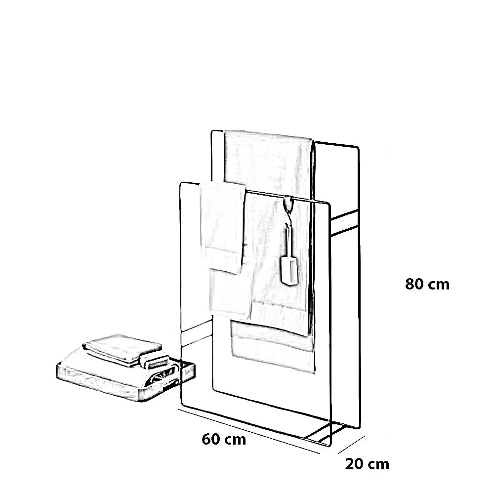 حامل مناشف ستيل، 60*20*80 سم