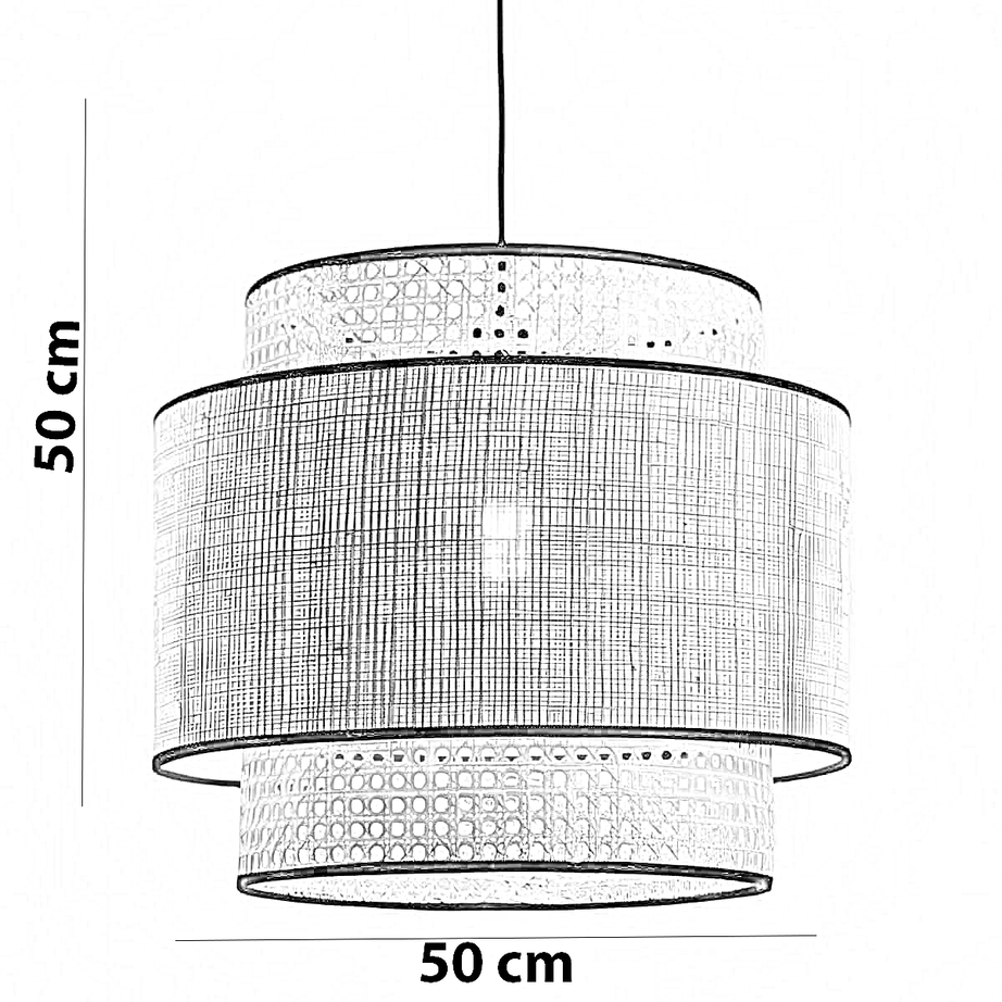 نجفة ستيل و قماش، 50*50 سم