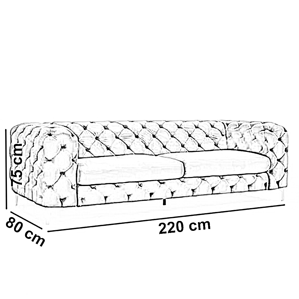 كنبة خشب زان أحمر، 220*80*75 سم