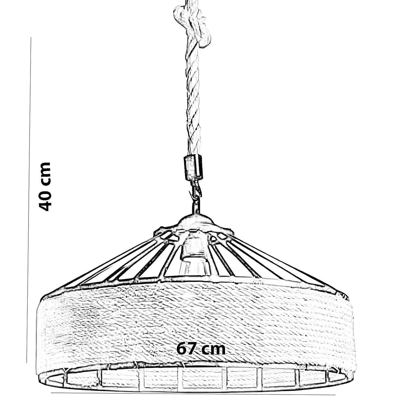 نجفة معدن، 67*40 سم