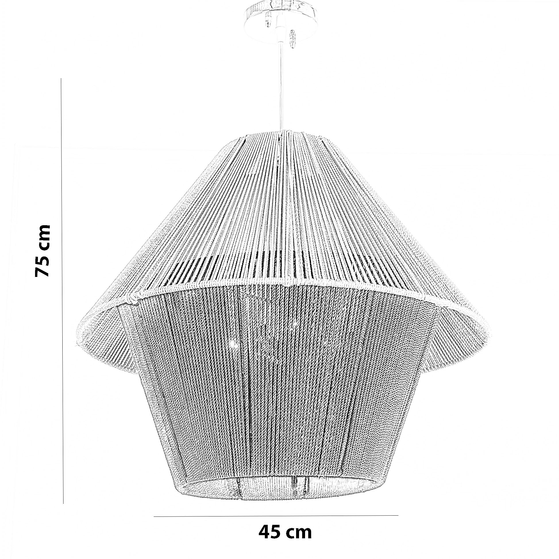 نجفة قماش، 45*75 سم