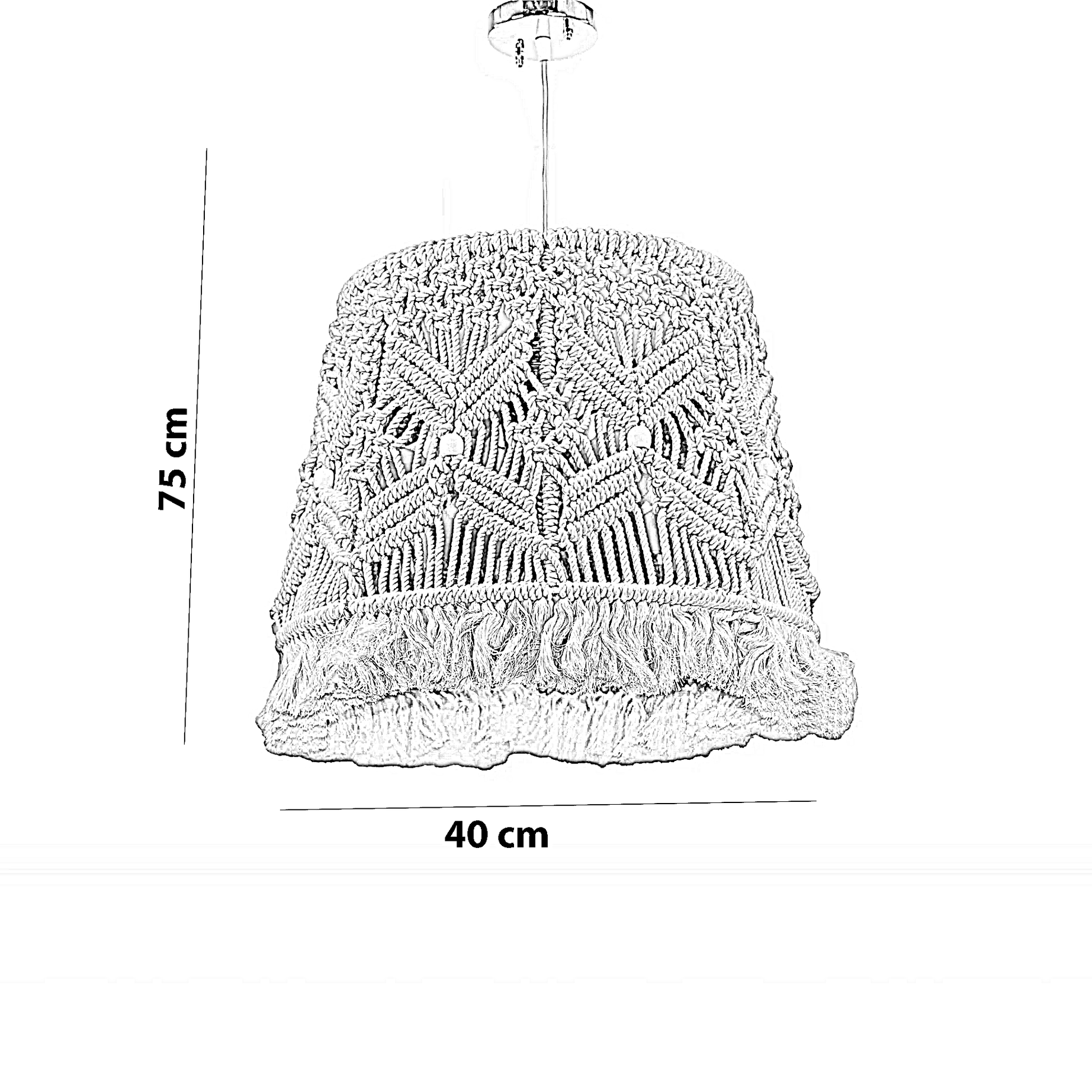 نجفة قماش، 40*75 سم
